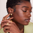 Tia Gold Stud Earrings