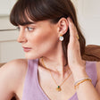 Gina Gold Pearl Drop Earrings