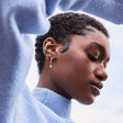 Lena Gold Hoop Earrings + Hex Charms